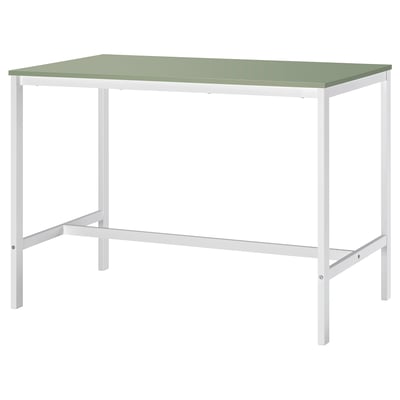 VIHALS Bar table, counter height white/green, 49 1/4x29 1/8x36 1/4 "