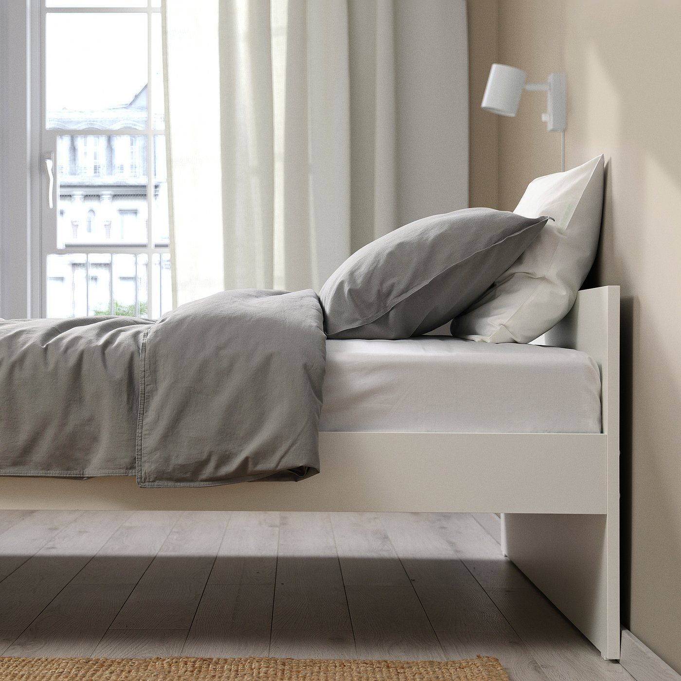 Bed frame, white/Luröy 3