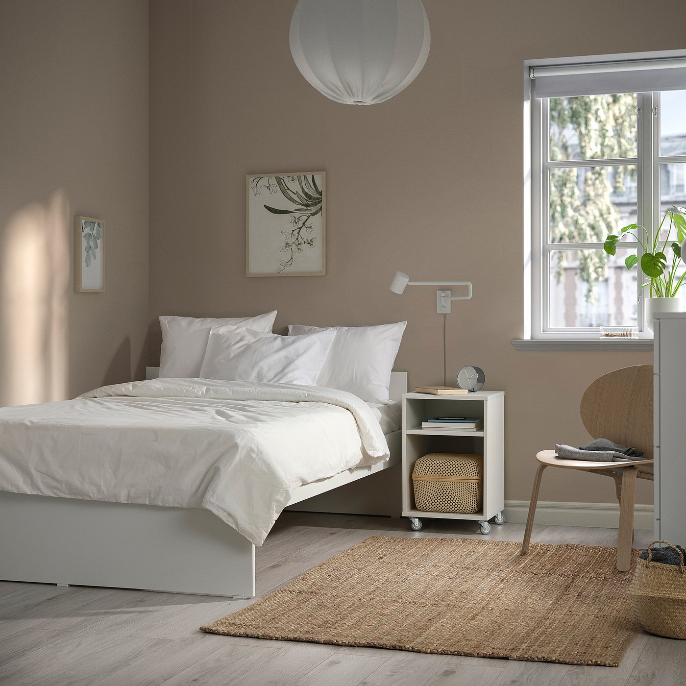 VIHALS bed frame, white, Full/Double - IKEA