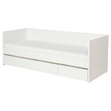 VIHALS Day-bed with storage/1 mattress, white/Åsvang medium firm, Twin