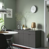 VIHALS Sideboard, dark gray, 55 1/8x18 1/2x29 1/2 "