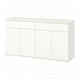 VIHALS Sideboard, white, 55 1/8x18 1/2x29 1/2 "