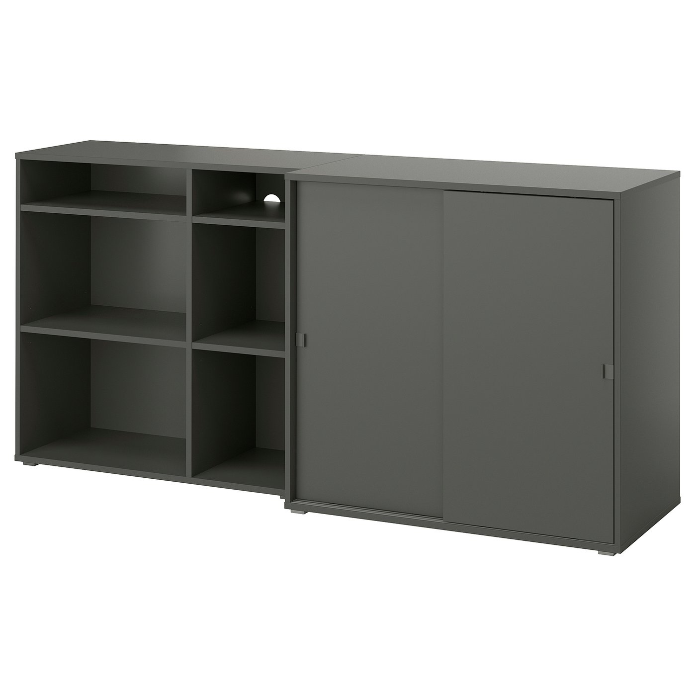 VIHALS storage combination, dark gray, 743/4x181/2x353/8