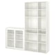 VIHALS Storage combination w/glass doors, white/clear glass, 74 3/4x14 5/8x78 3/4 "