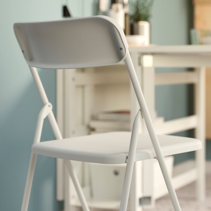 VIHALS / VIHALS table and 2 folding chairs, gateleg table white/white ...