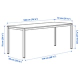 VIHALS / VIHALS Table and 6 chairs, white white/white, 70 7/8x29 1/8 "