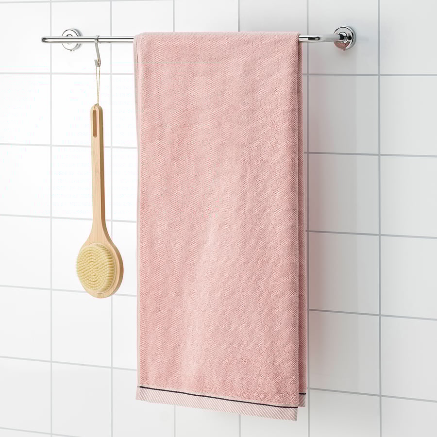 VIKFJÄRD Bath towel, light pink, 28x55" IKEA