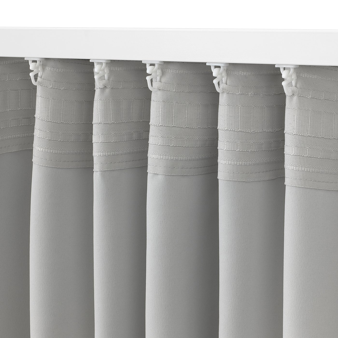 VILBORG room darkening curtains, 1 pair, gray, 57x84