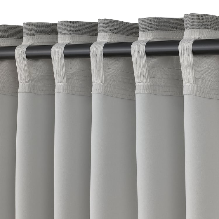 room darkening curtains, 1 pair, gray, 57x84" IKEA