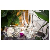 VILJESTARK Vase, clear glass, 6 ¾ "