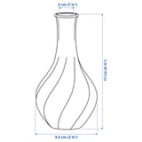 VILJESTARK Vase, clear glass, 6 ¾ "