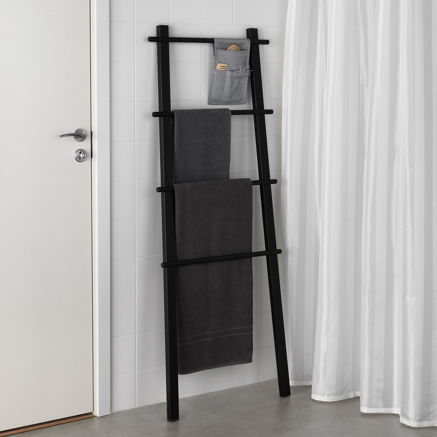 VILTO towel stand, black - IKEA