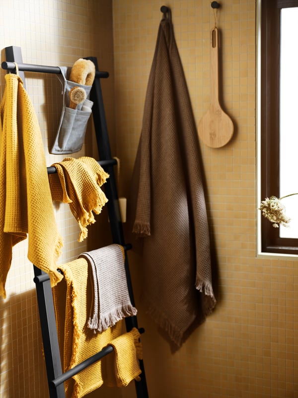 VILTO Towel stand, black