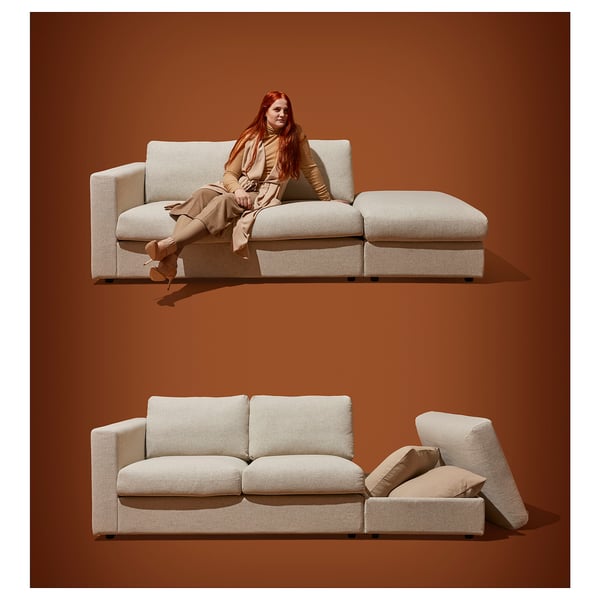 Vimle Sofa With Chaise Tallmyra Black Gray Ikea