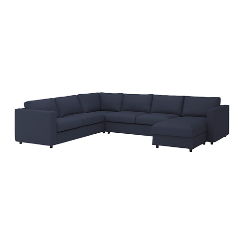 VIMLE Corner sleeper sofa, 5seat with chaise/Orrsta blackblue IKEA