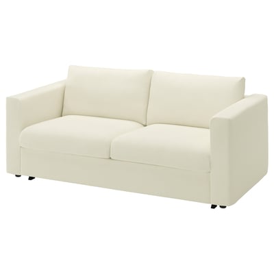 A cream-colored VIMLE sofa-bed with a modern design, featuring a rectangular shape and cushioned seats for comfort.
