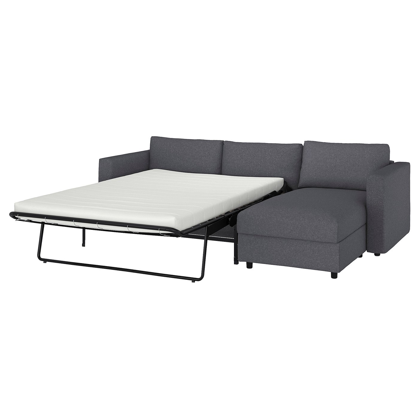 VIMLE sleeper sofa with chaise, Gunnared medium gray - IKEA