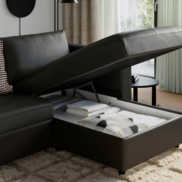 VIMLE Sofa, with chaise/Grann/Bomstad black