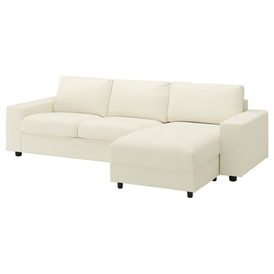 VIMLE Sofa with chaise, with wide armrests/Johanneshov off-white