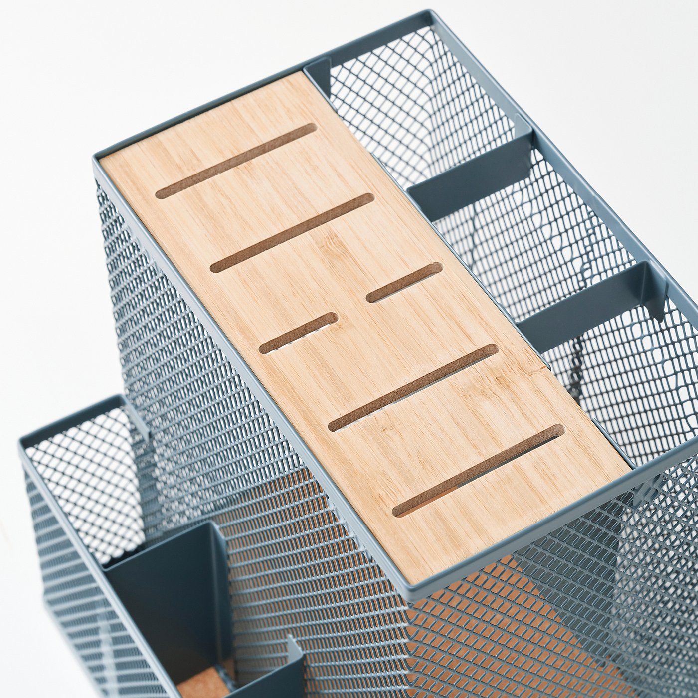 VIMPELFISK knife block, bamboo/gray-turquoise - IKEA