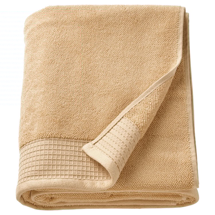 VINARN Bath sheet, light yellow, 39x59" IKEA