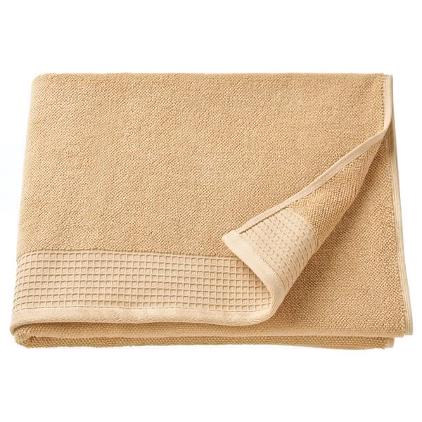 VINARN bath towel, light yellow, 28x55" IKEA