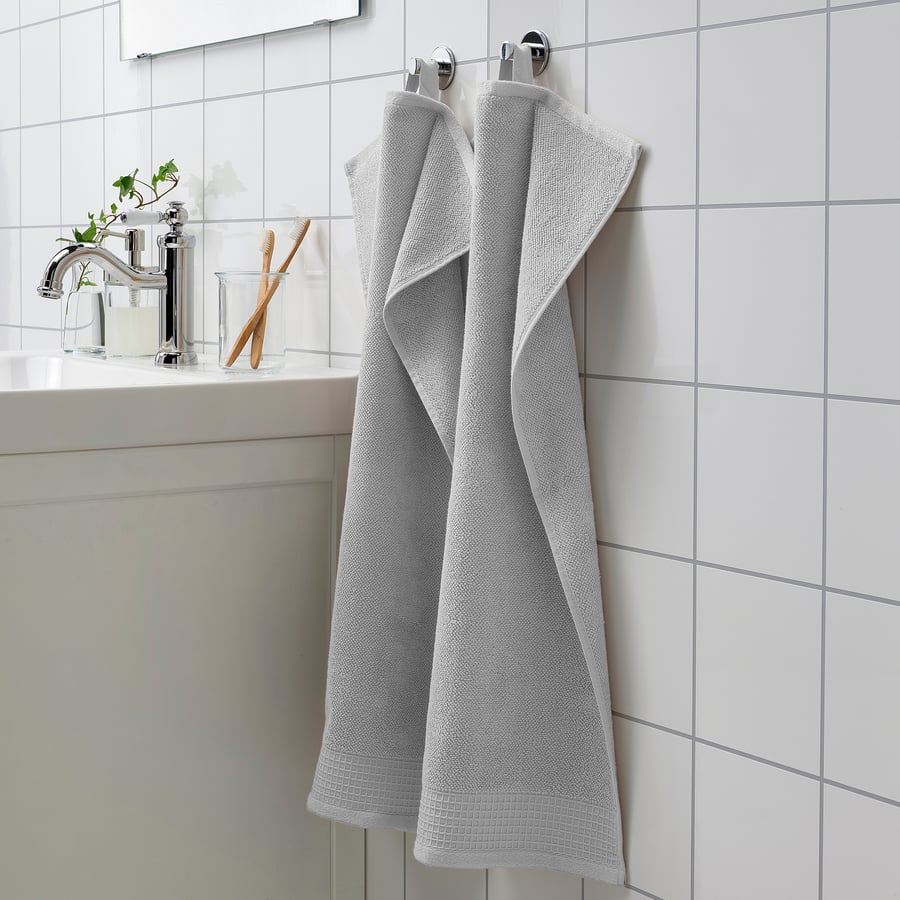 VINARN Hand towel, light gray, 16x28" IKEA