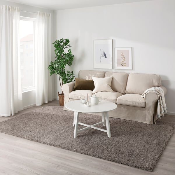 VINDEBÄK Rug, high pile, light beige, 6 ' 7 "x9 ' 10 "