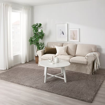 VINDEBÄK Rug, high pile, light beige, 6 ' 7 "x9 ' 10 "