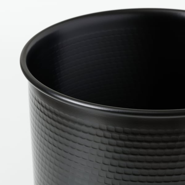 VINDFLÄKT Vase, black, 10 "