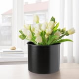 VINDFLÄKT Vase, black, 10 "