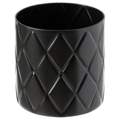 VINDFLÄKT Vase, black, 4 "