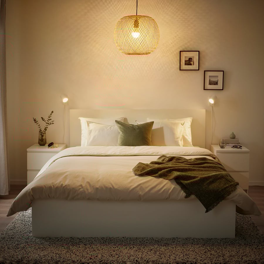 VINDÖGA pendant lamp, bamboo/handmade, 14" IKEA