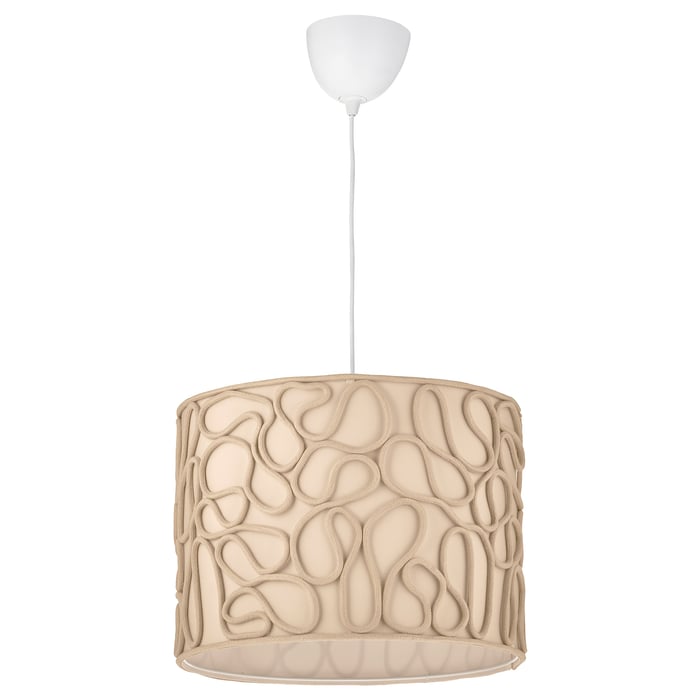 VINGMAST / HEMMA pendant lamp, beige/white, 17" IKEA