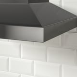 VINSTGIVANDE Wall mounted range hood, black Stainless steel