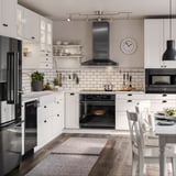 VINSTGIVANDE Wall mounted range hood, black Stainless steel
