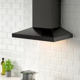 VINSTGIVANDE Wall mounted range hood, black Stainless steel