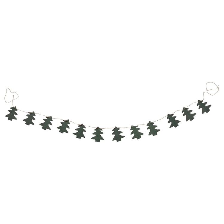 VINTER 2021 Garland, handmade Christmas tree shaped/green, 2 yard IKEA