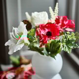 VINTERFINT Artificial bouquet, indoor/outdoor red/white, 15 "