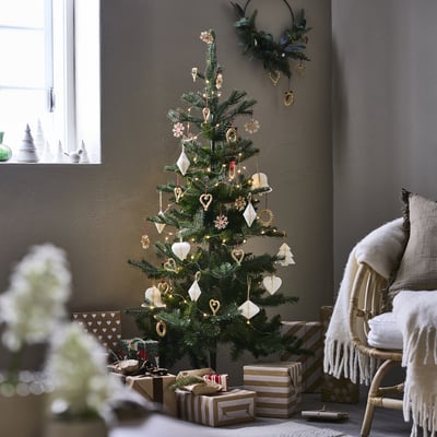 VINTERFINT Artificial Christmas tree, indoor/outdoor green, 59 "