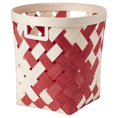 VINTERFINT Basket, poplar/red, 15 ¾x15 ¾ "