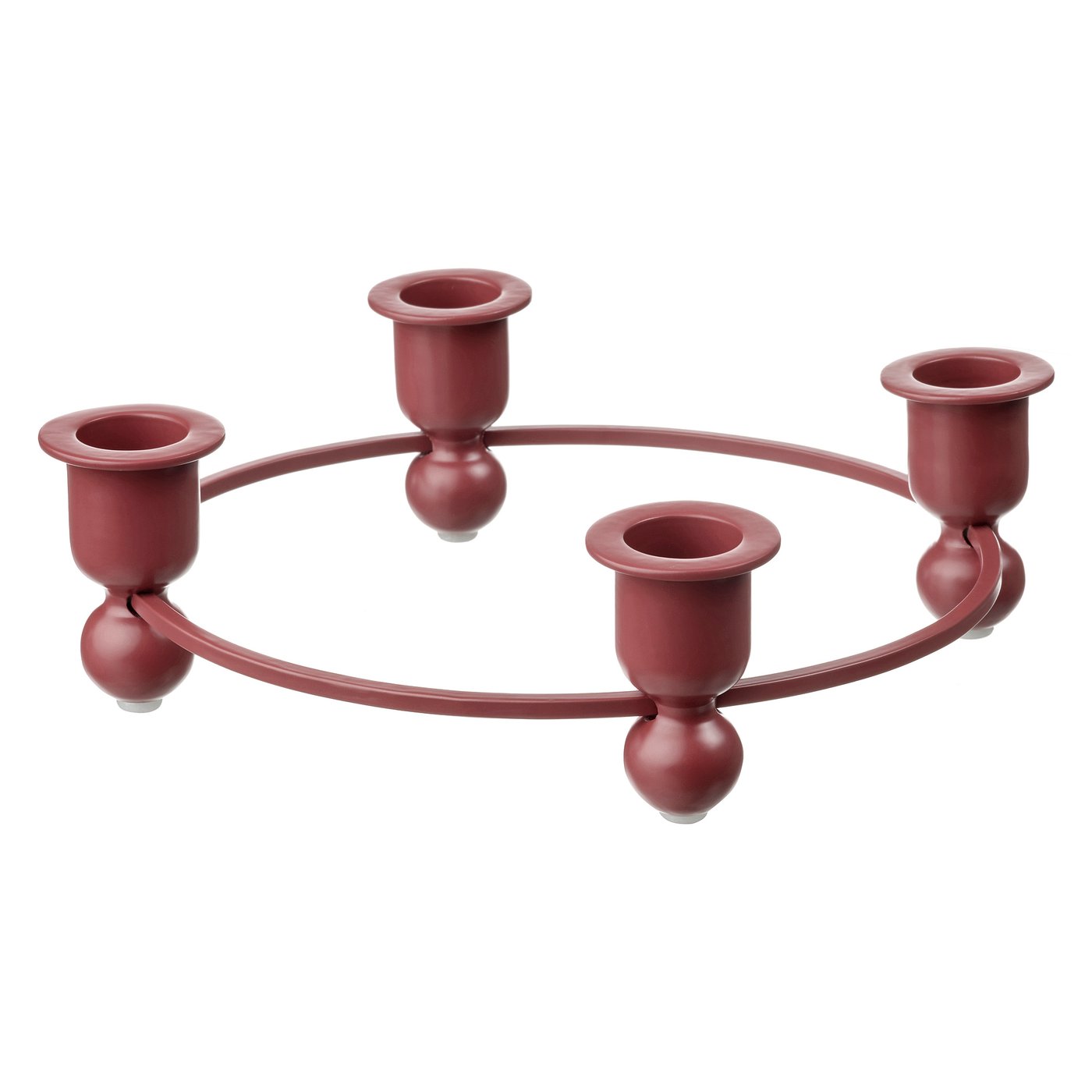 VINTERFINT Candle holder for 4 candles, red, 2" IKEA