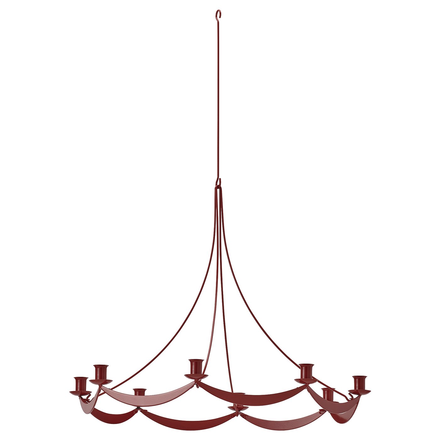 VINTERFINT Red 8-Candle Chandelier - IKEA