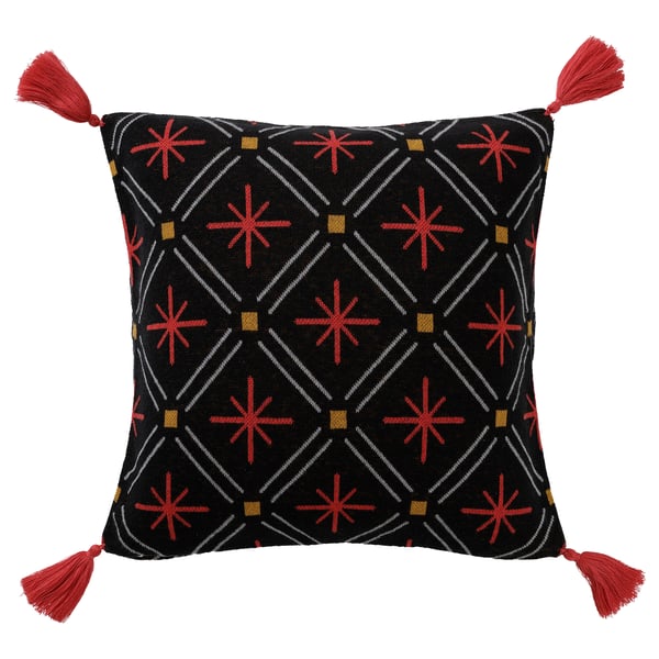 VINTERFINT Cushion cover, red/black, 20x20" IKEA