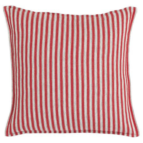 VINTERFINT red & white striped square cushion cover, made of 70% cotton, 30% jute. Classic, rustic design.