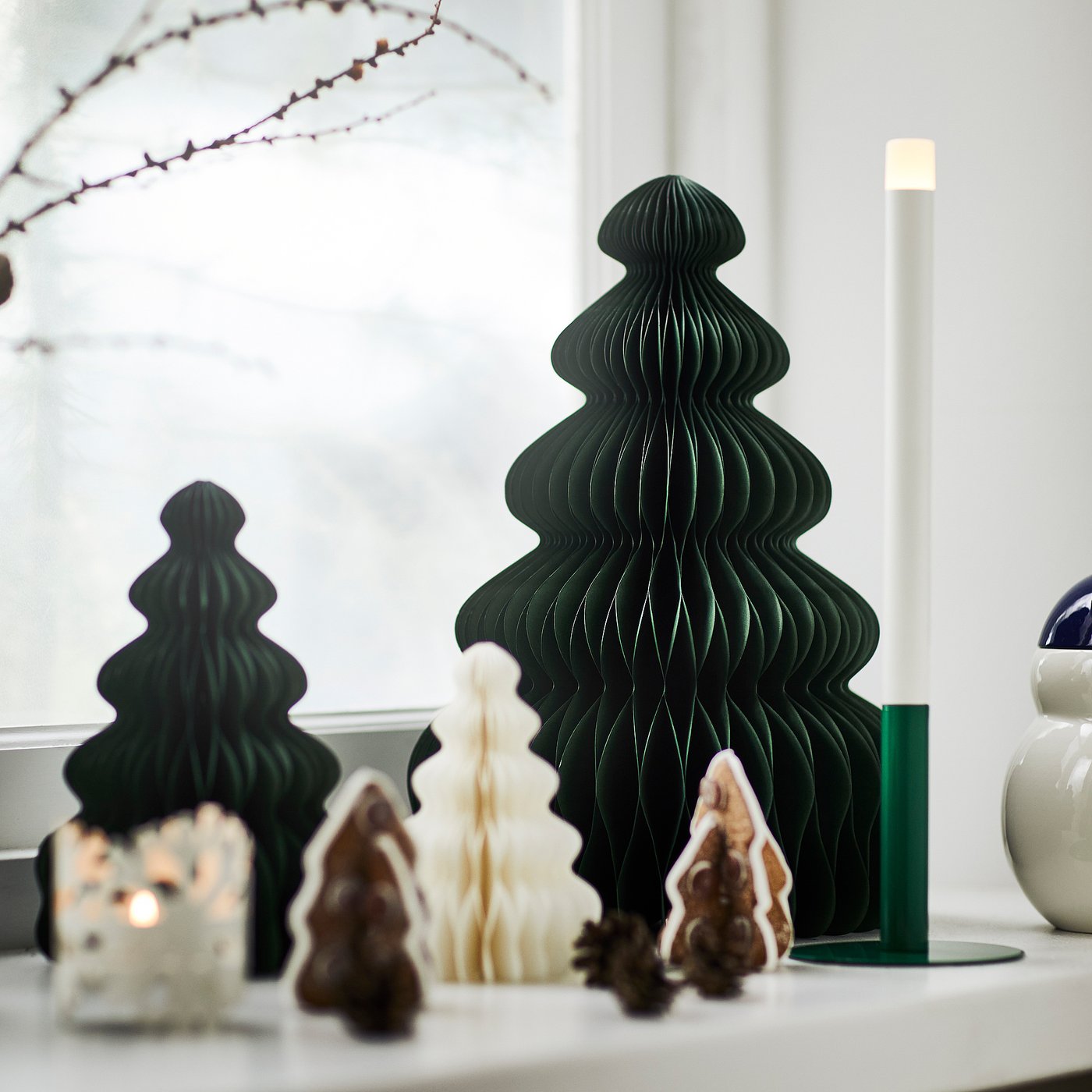 Decoration, Christmas tree shaped green 2