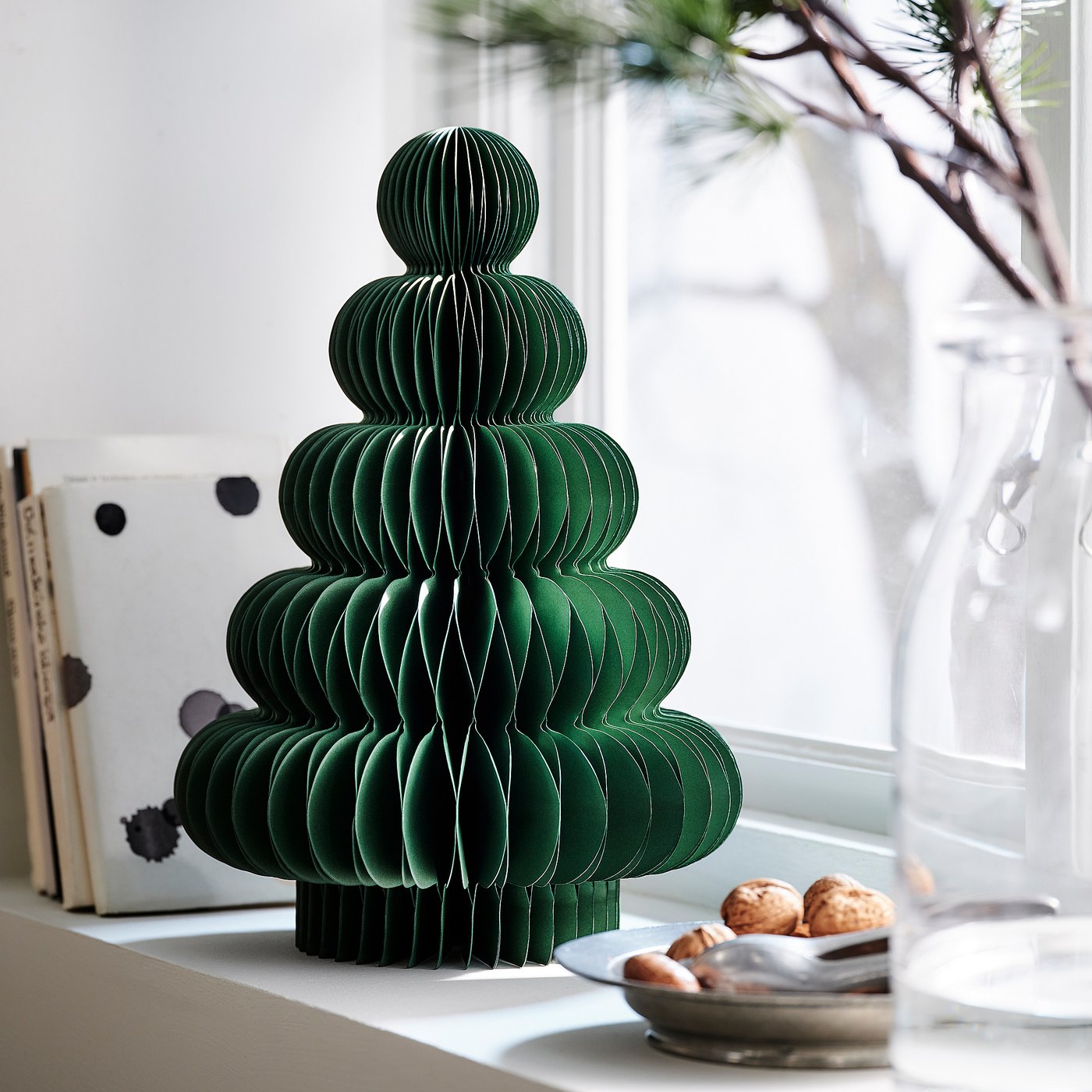 VINTERFINT decoration, Christmas tree shaped green, 14 ¼x9 ½
