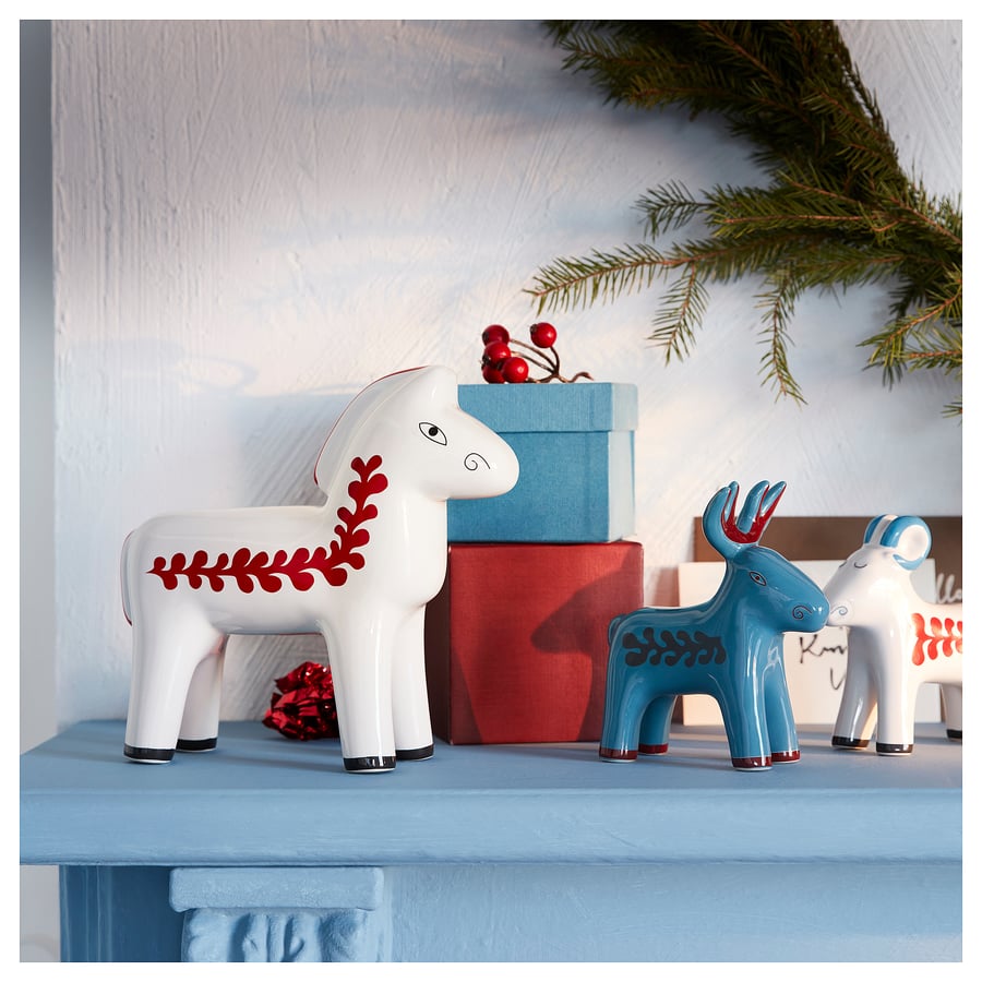 VINTERFINT Decoration, horse white/red IKEA
