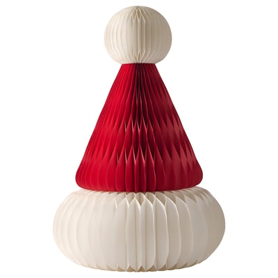 VINTERFINT paper decoration, red and white, honeycomb style, festive design.