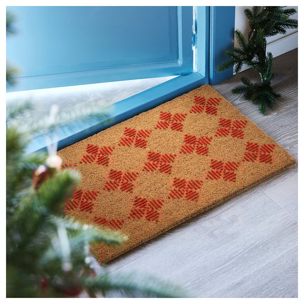 VINTERFINT Door mat, red, 2'0"x2'11" IKEA